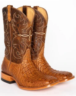 Cody James Men's Burnished Caiman Exotic Boots - Broad Square Toe -Modern Fashion Sales 036W27 41 P3