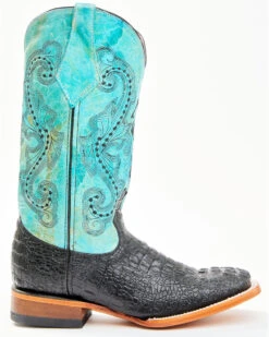Ferrini Women's Black Caiman Print Western Boots - Square Toe -Modern Fashion Sales 04515C 89 P2