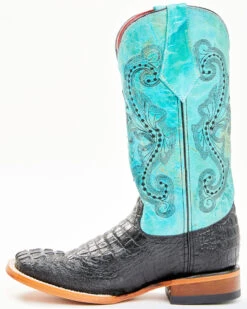 Ferrini Women's Black Caiman Print Western Boots - Square Toe -Modern Fashion Sales 04515C 89 P3