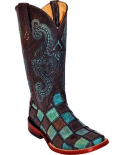 Ferrini Women's Patchwork Western Boots - Square Toe