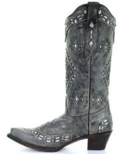 Corral Women's Glitter Inlay Western Boots - Snip Toe