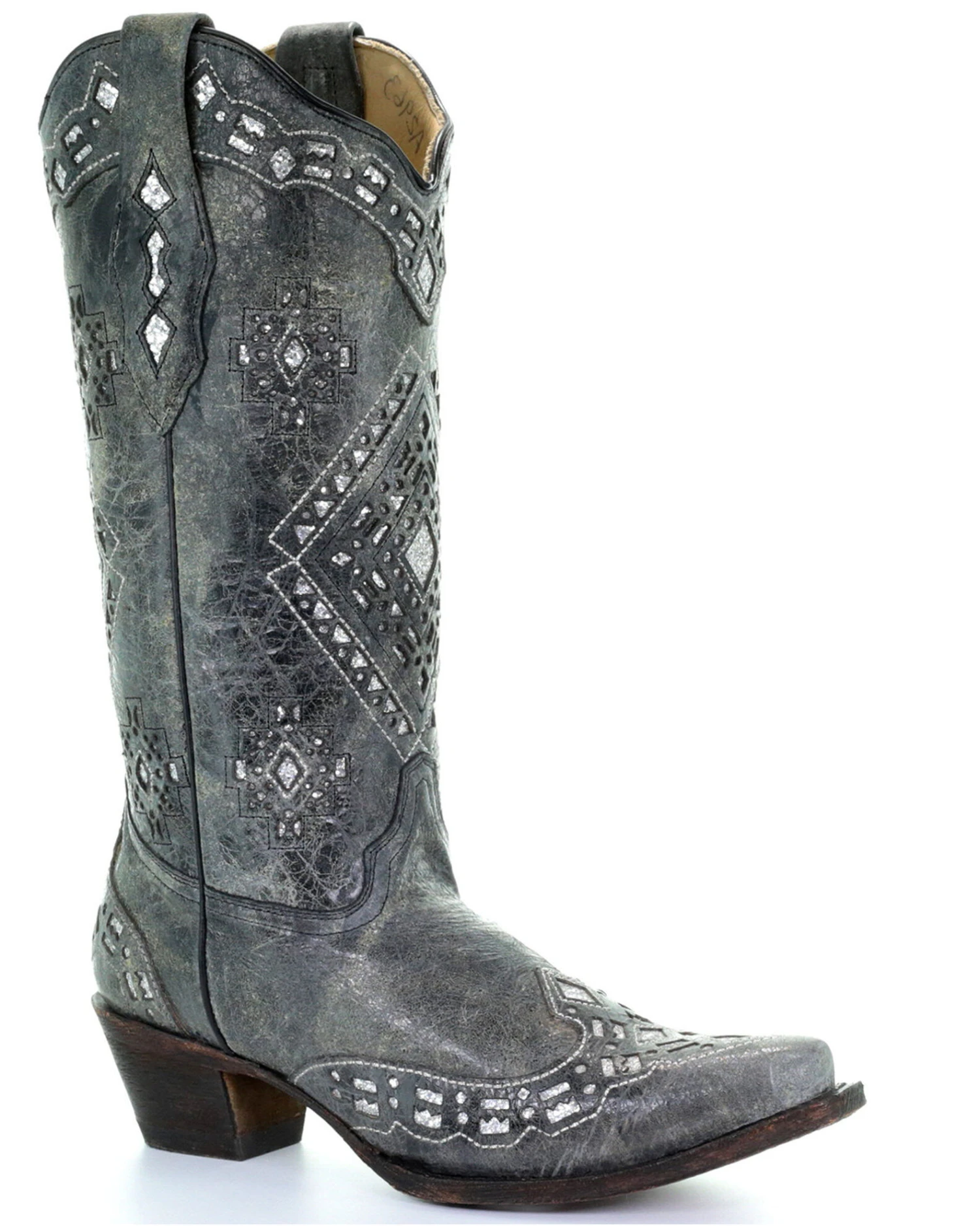 Corral Women's Glitter Inlay Western Boots - Snip Toe 2 Corral Women's Glitter Inlay Western Boots - Snip Toe - Image 2