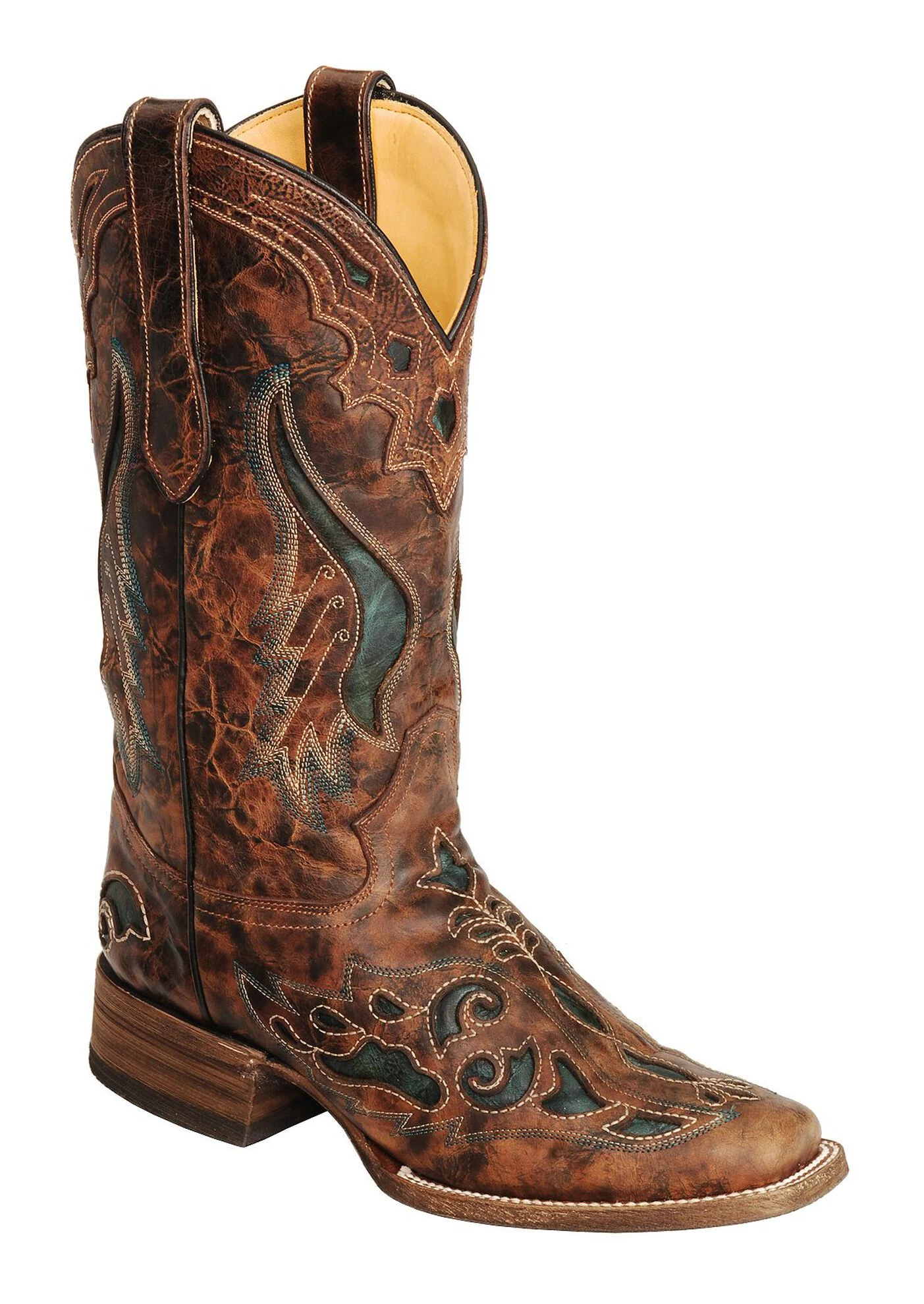 Corral Women's Inlay Western Boots - Square Toe 2 Corral Women's Inlay Western Boots - Square Toe - Image 2