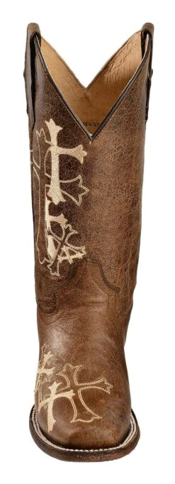 Circle G Women's Cross Embroidered Western Boots - Square Toe