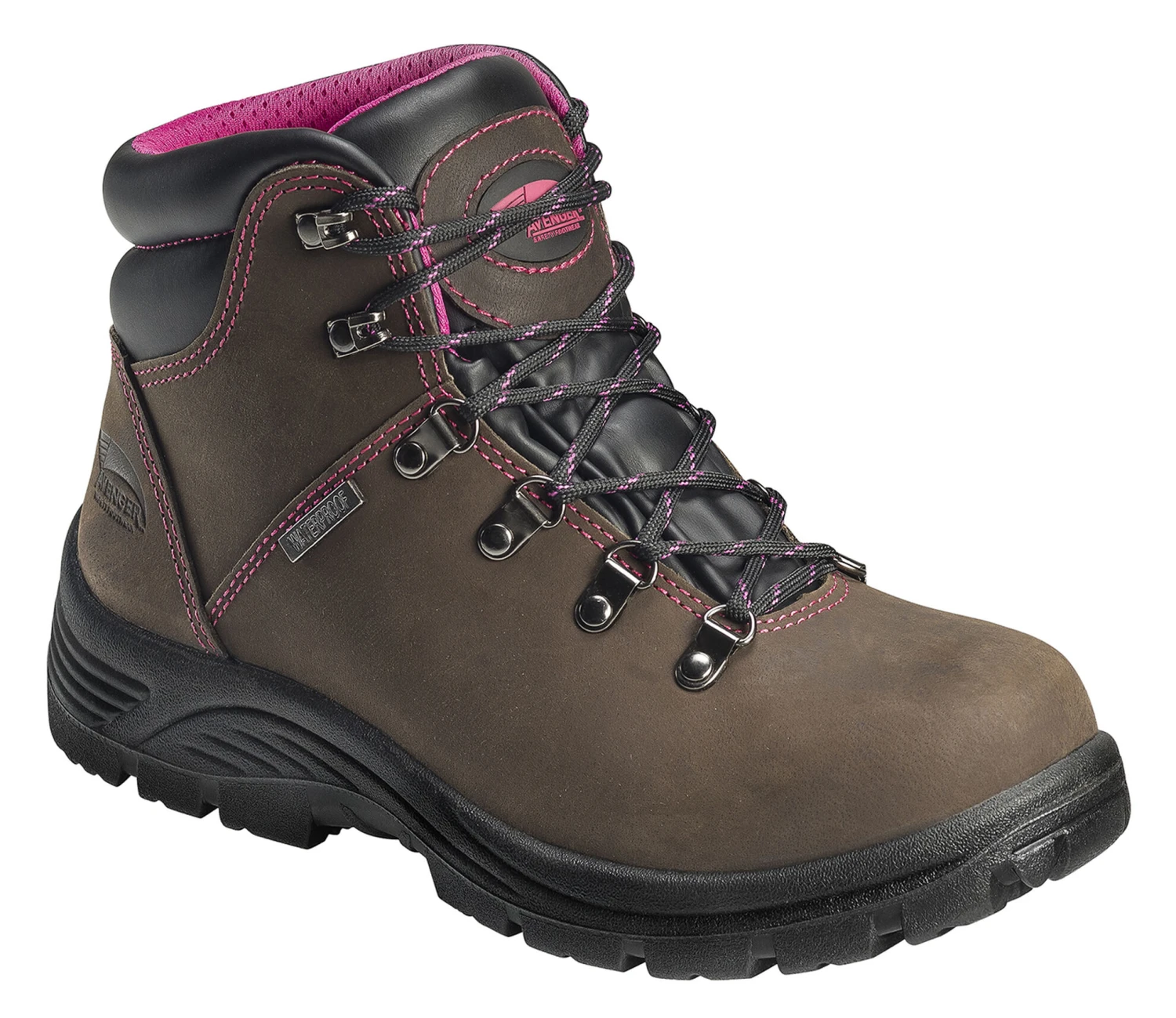 Avenger Women's Waterproof Lace-Up Hiking Boots - Steel Toe 1 Avenger Women's Waterproof Lace-Up Hiking Boots - Steel Toe
