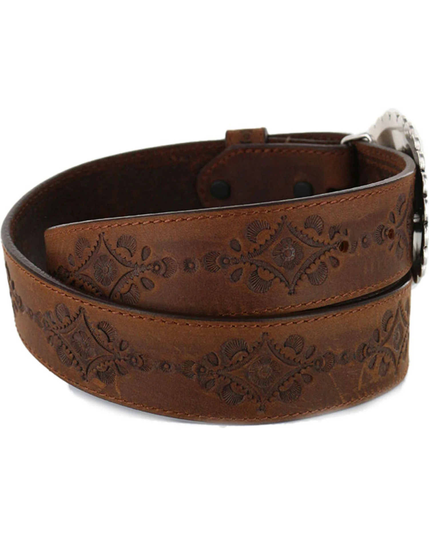 Justin Women's Navajo Heart Leather Belt 4 Justin Women's Navajo Heart Leather Belt - Image 4