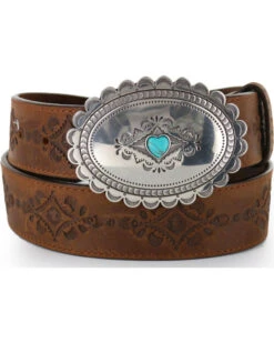 Justin Women's Navajo Heart Leather Belt 6 Justin Women's Navajo Heart Leather Belt -Modern Fashion Sales 2000127201 234 P1