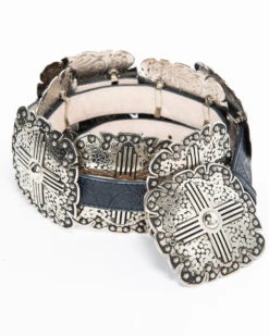 Angel Ranch Women's 1" Square Concho Leather Belt -Modern Fashion Sales 2000200640 001 P1