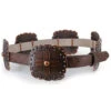 Angel Ranch Women's Brown Scalloped Concho Leather Belt