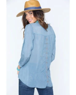 Ryan Michael Women's Embroidered Cupra Rayon Top -Modern Fashion Sales 2000213061 410 D1