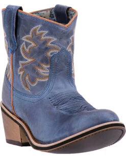 Laredo Women's Sapphyre Leather Western Booties - Round Toe