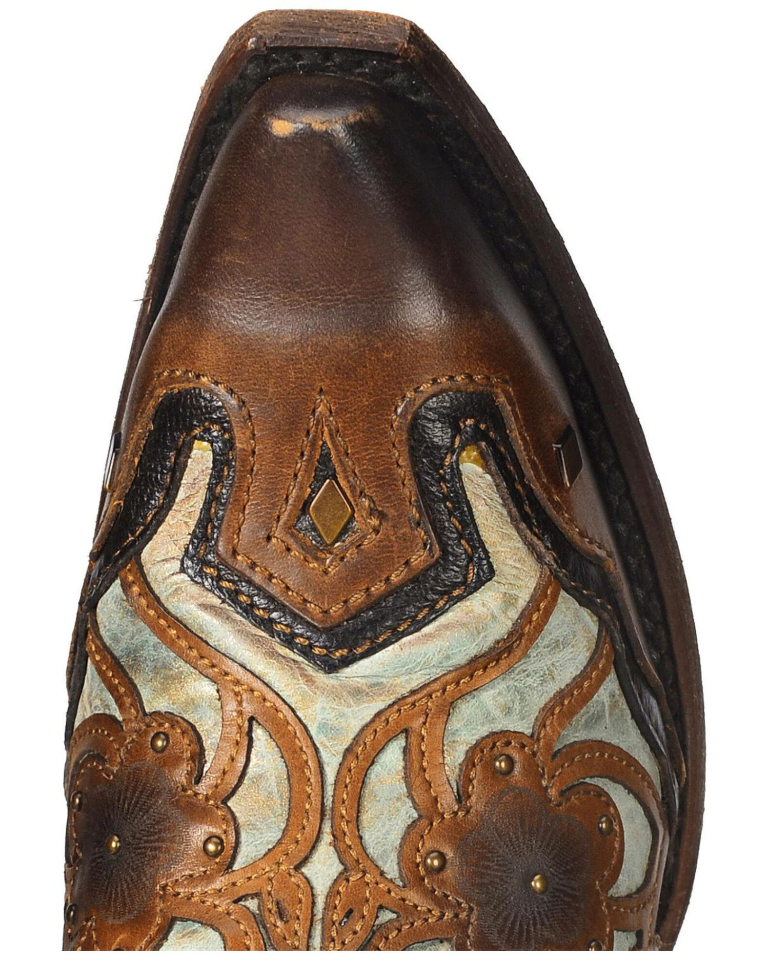 Corral Women's Flowers Overlay & Studs Western Boots - Snip Toe 6 Corral Women's Flowers Overlay & Studs Western Boots - Snip Toe - Image 6