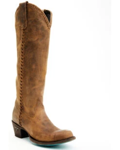 Lane Women's Plain Jane Brown Western Boots - Round Toe