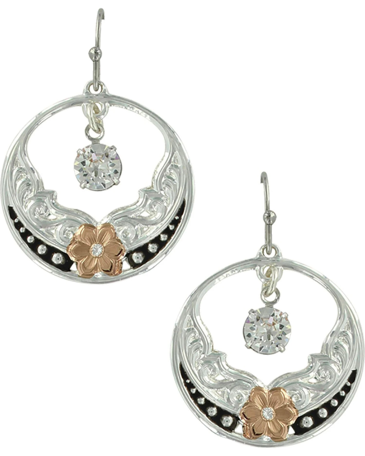 Montana Silversmiths Women's Evening Star's Wild Rose Earrings 1 Montana Silversmiths Women's Evening Star's Wild Rose Earrings