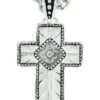 Montana Silversmiths Women's Banded Feathered Cross Necklace