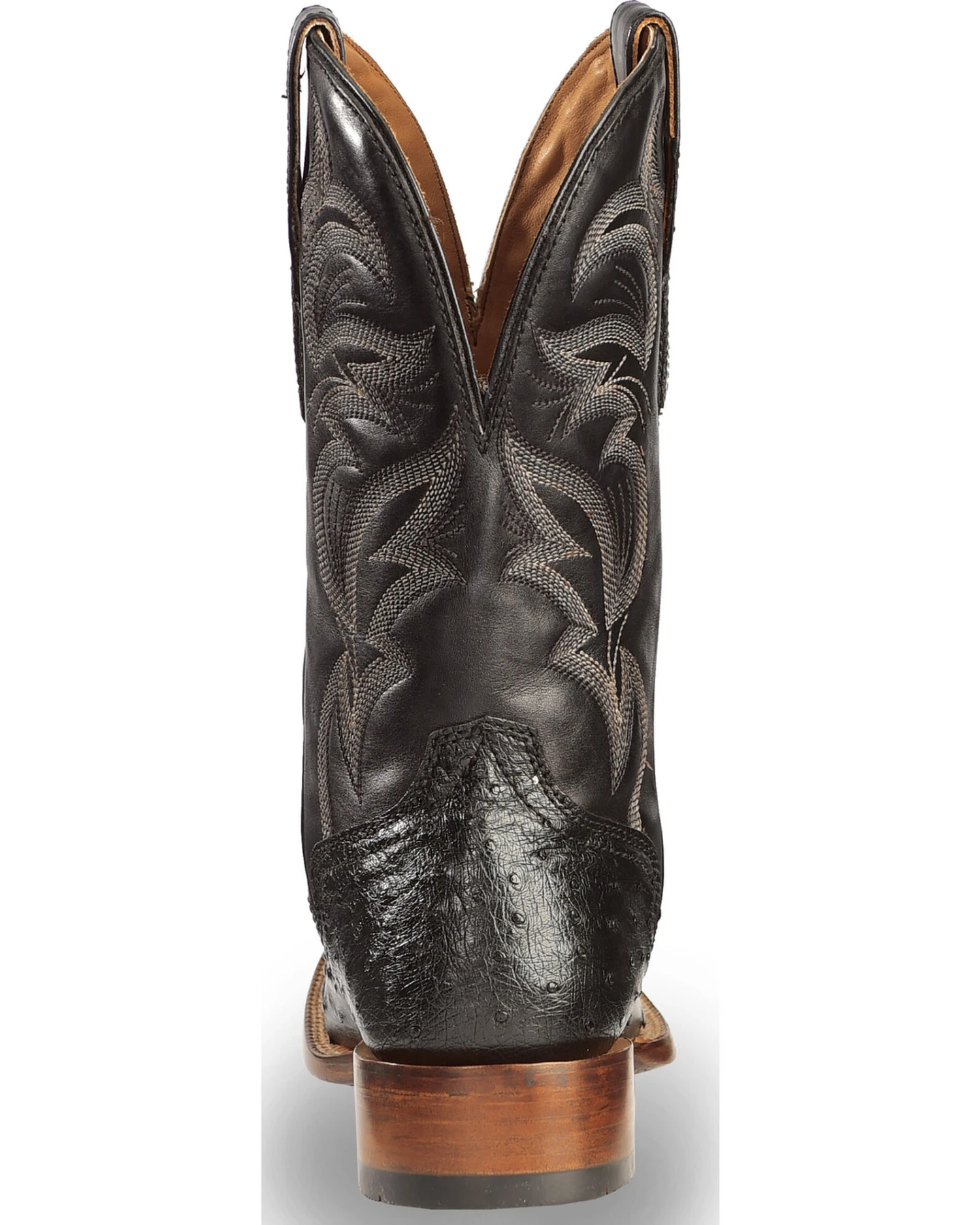 El Dorado Men's Handmade Full Quill Ostrich Stockman Boots - Broad Square Toe 2 El Dorado Men's Handmade Full Quill Ostrich Stockman Boots - Broad Square Toe - Image 2