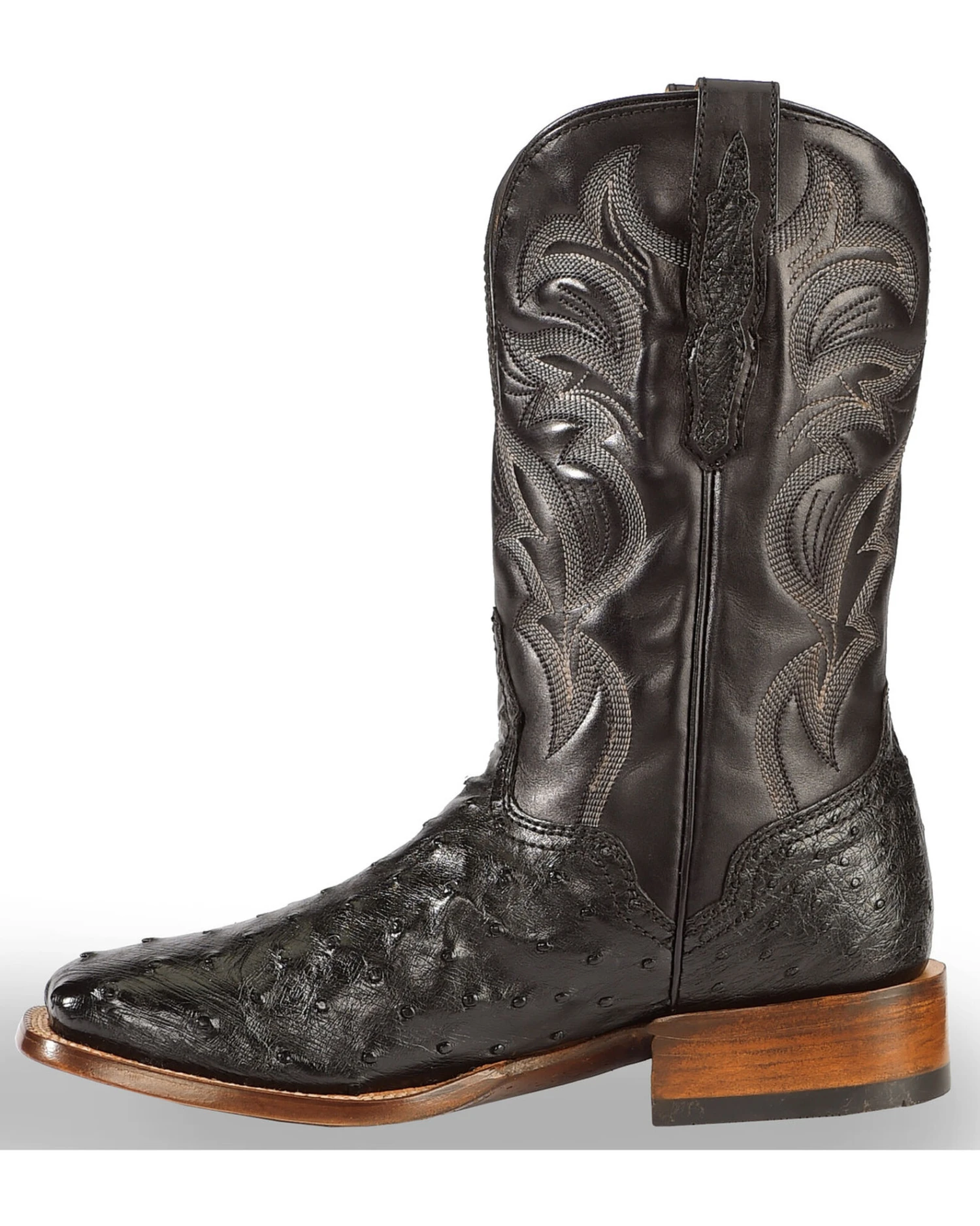 El Dorado Men's Handmade Full Quill Ostrich Stockman Boots - Broad Square Toe 5 El Dorado Men's Handmade Full Quill Ostrich Stockman Boots - Broad Square Toe - Image 5