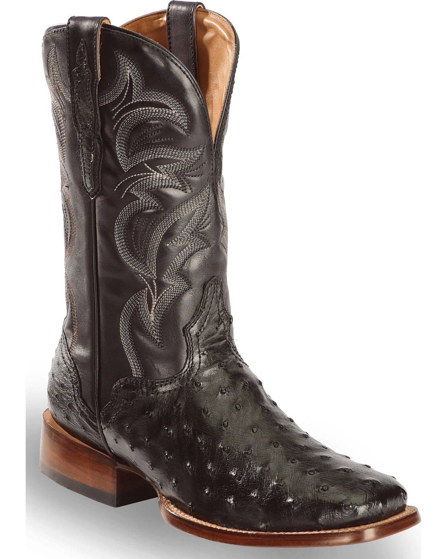 El Dorado Men's Handmade Full Quill Ostrich Stockman Boots - Broad Square Toe 1 El Dorado Men's Handmade Full Quill Ostrich Stockman Boots - Broad Square Toe