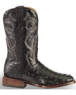 El Dorado Men's Handmade Full Quill Ostrich Stockman Boots - Broad Square Toe 12 El Dorado Men's Handmade Full Quill Ostrich Stockman Boots - Broad Square Toe -Modern Fashion Sales 2000221951 001 RT