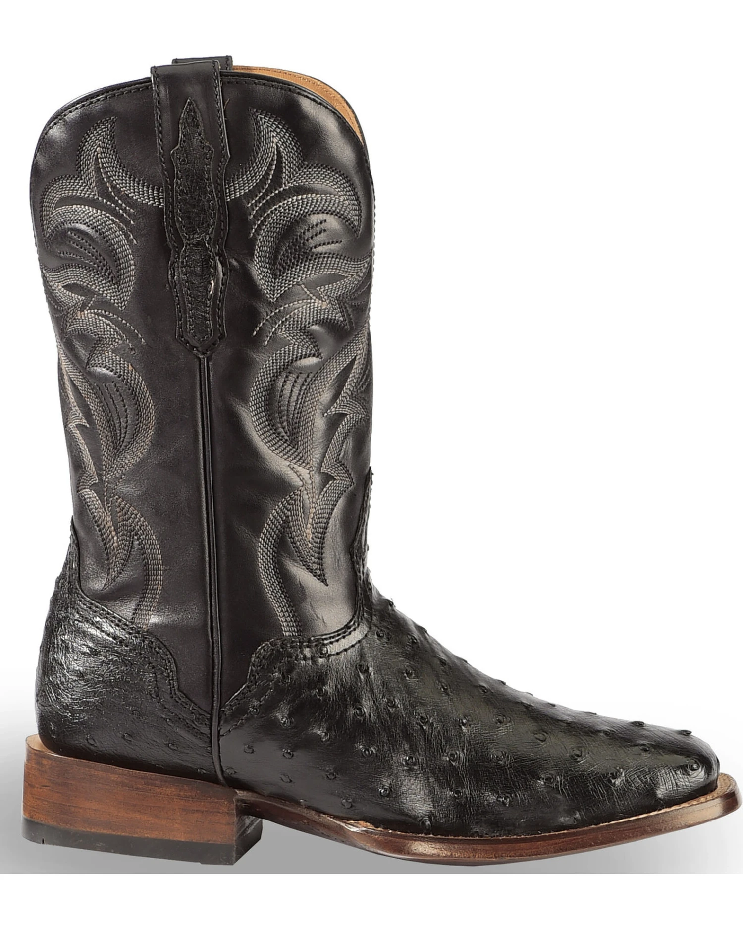 El Dorado Men's Handmade Full Quill Ostrich Stockman Boots - Broad Square Toe 6 El Dorado Men's Handmade Full Quill Ostrich Stockman Boots - Broad Square Toe - Image 6