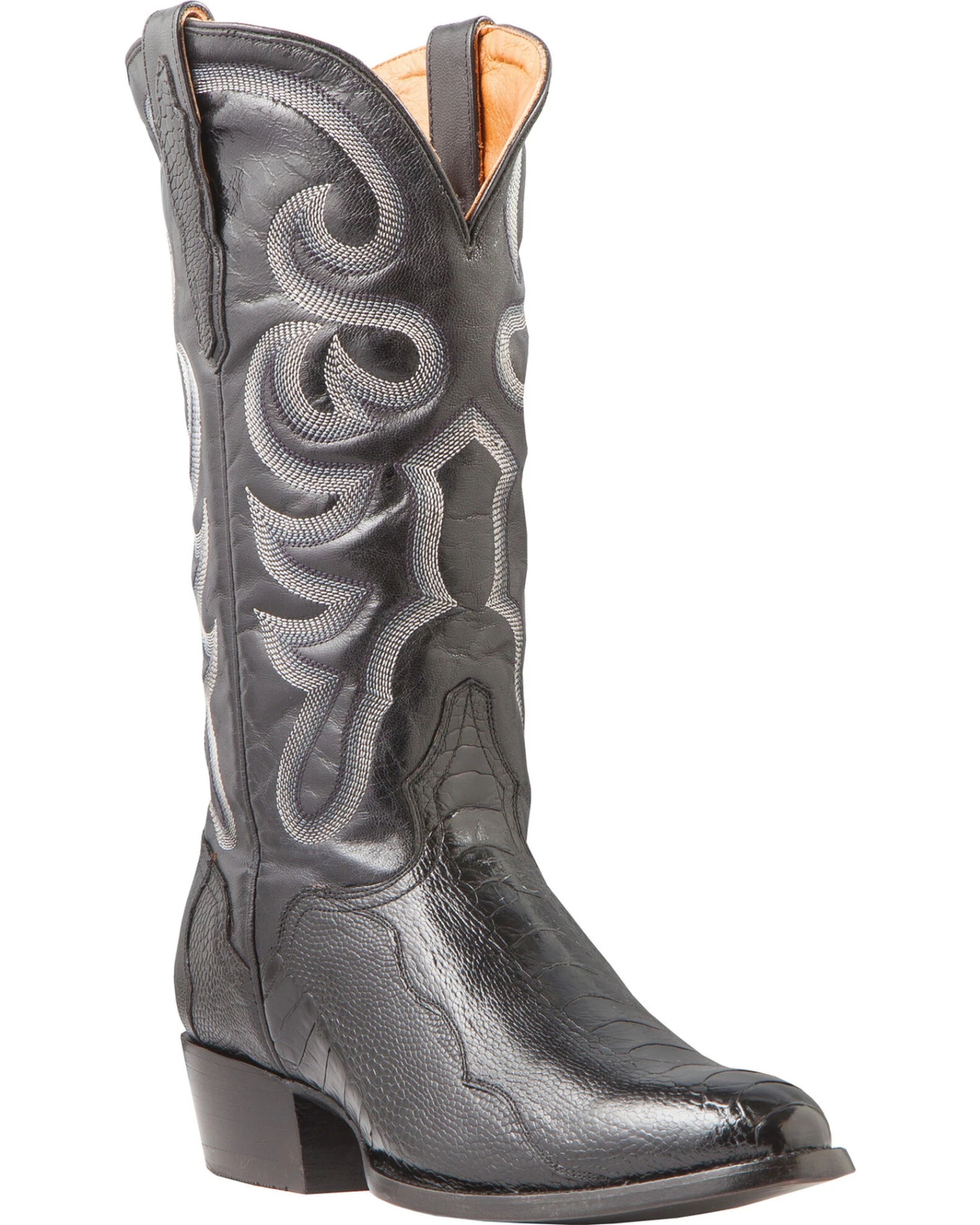 El Dorado Men's Handmade Ostrich Leg Western Boots - Medium Toe 7 El Dorado Men's Handmade Ostrich Leg Western Boots - Medium Toe - Image 7