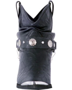 Dingo Women's Faux Concho Strap Slouch Booties - Pointed Toe -Modern Fashion Sales 2000238139 001 FT