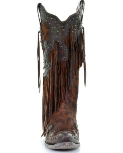 Corral Women's Leopard Stud & Fringe Western Boots - Snip Toe 17 Corral Women's Leopard Stud & Fringe Western Boots - Snip Toe -Modern Fashion Sales 2000241028 271 FT