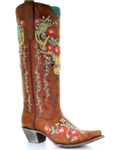 Corral Women's Deer Skull & Floral Embroidery Western Boots - Snip Toe 16 Corral Women's Deer Skull & Floral Embroidery Western Boots - Snip Toe -Modern Fashion Sales 2000241029 280 P1