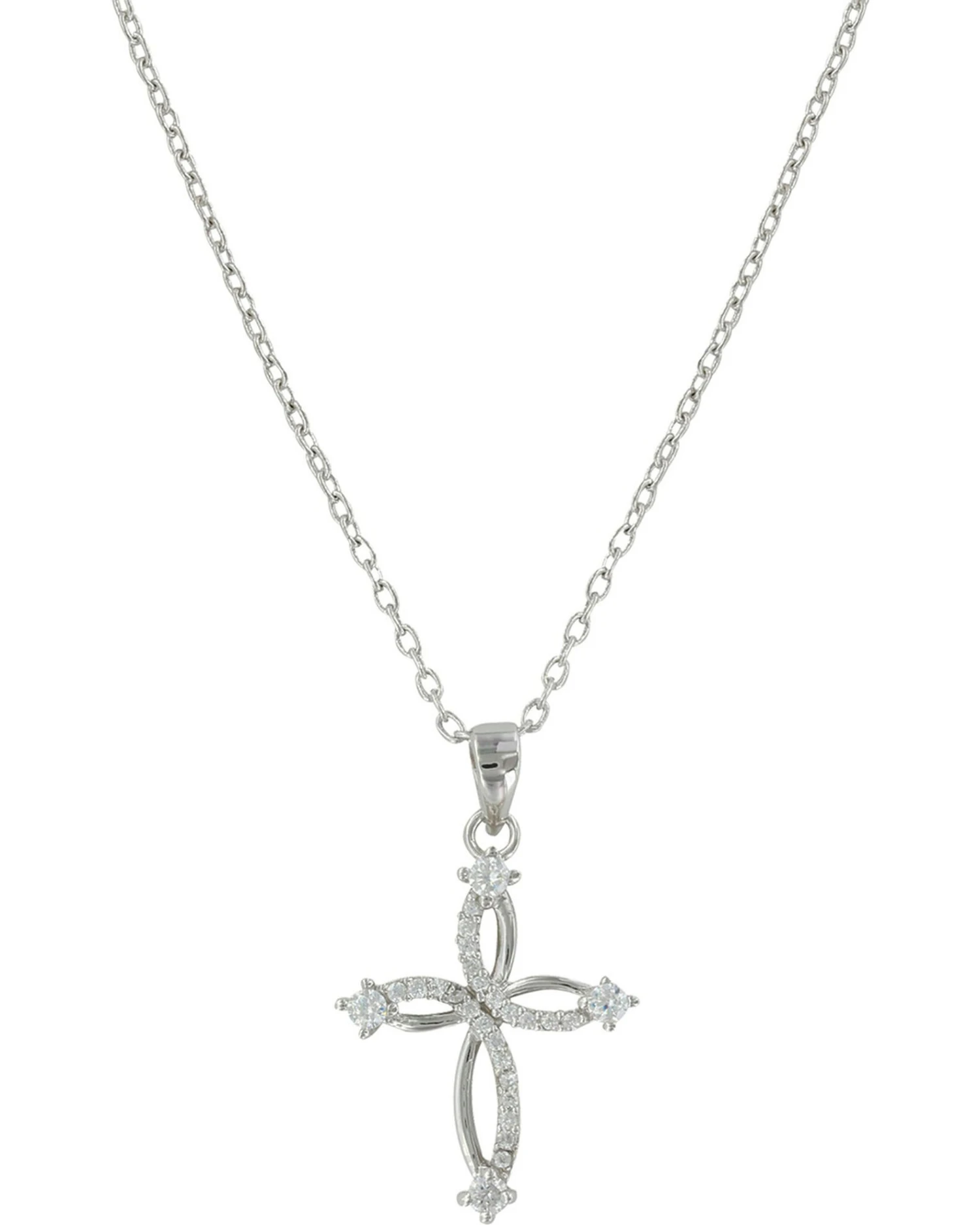 Montana Silversmiths Women's Silver Tangled Arms Cross Necklace 2 Montana Silversmiths Women's Silver Tangled Arms Cross Necklace - Image 2