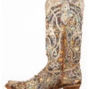 Corral Women's Taupe Inlay Western Boots - Snip Toe