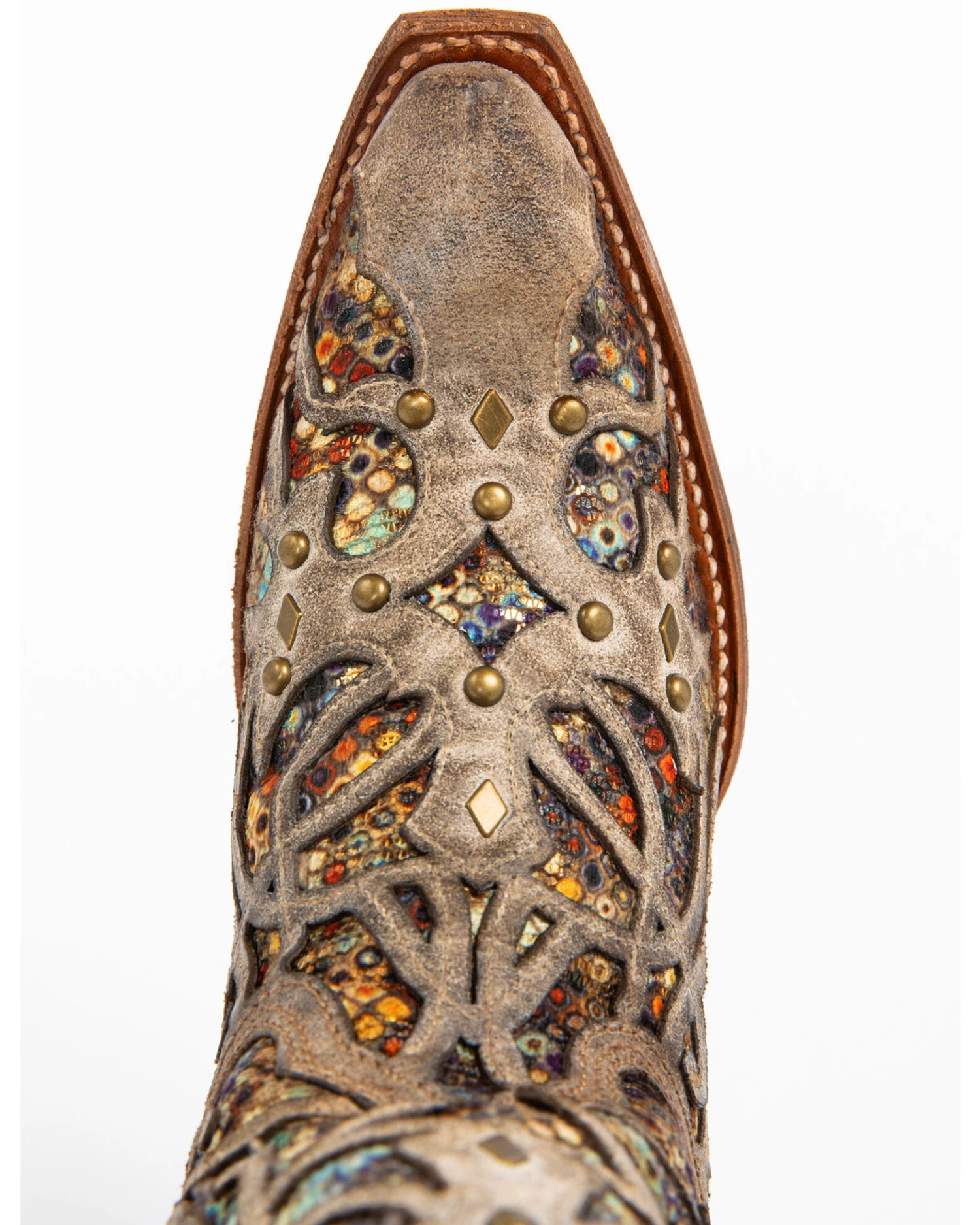 Corral Women's Taupe Inlay Western Boots - Snip Toe 2 Corral Women's Taupe Inlay Western Boots - Snip Toe - Image 2