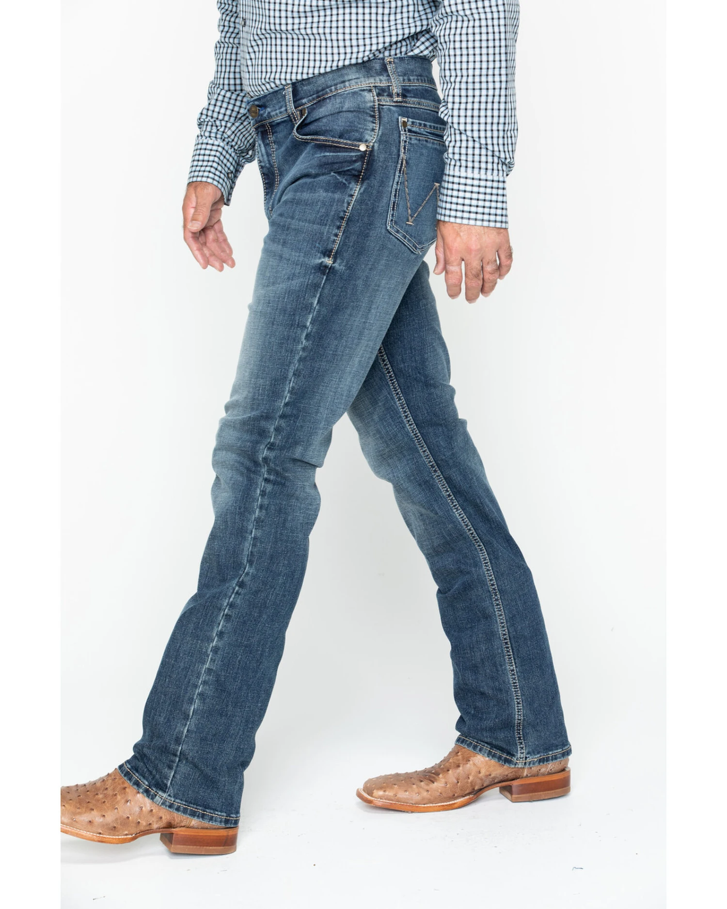 Wrangler Retro Men's Layton Slim Fit Bootcut Jeans - Big 6 Wrangler Retro Men's Layton Slim Fit Bootcut Jeans - Big - Image 6