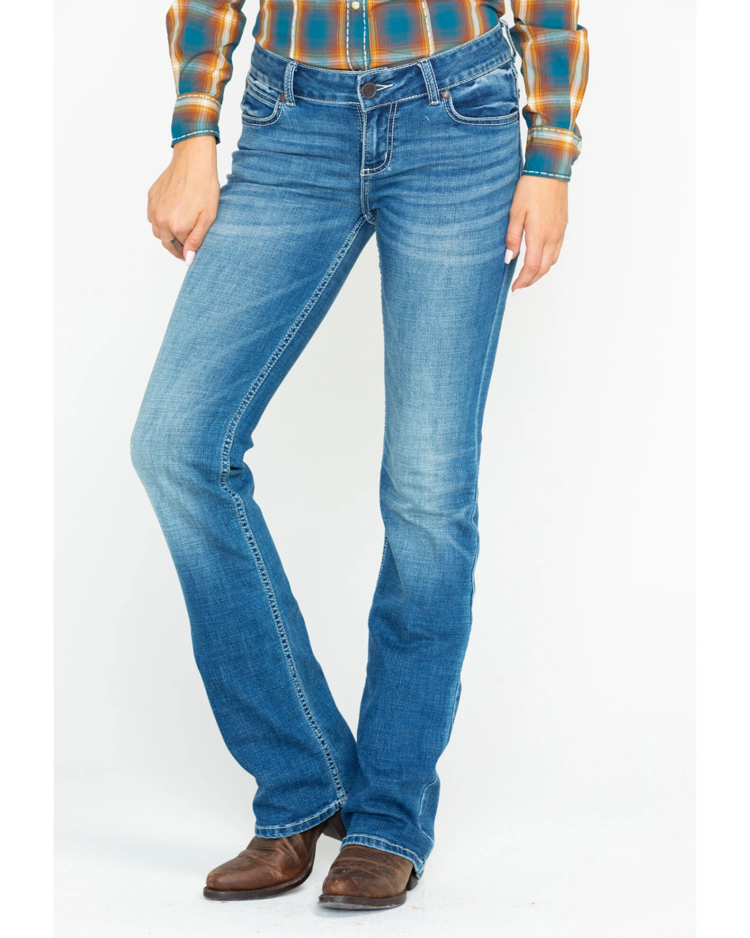 Wrangler Women's Retro Mae Deadwood Light Wash Mid Rise Bootcut Jeans 1 Wrangler Women's Retro Mae Deadwood Light Wash Mid Rise Bootcut Jeans