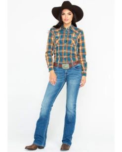 Wrangler Women's Retro Mae Deadwood Light Wash Mid Rise Bootcut Jeans 8 Wrangler Women's Retro Mae Deadwood Light Wash Mid Rise Bootcut Jeans -Modern Fashion Sales 2000269606 400 P6