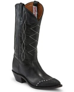 Tony Lama Women's Black Emilia Western Boots - Pointed Toe