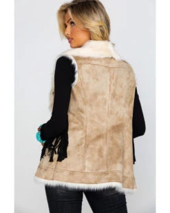 Honey Creek By Scully Women's Beige Faux Fur Vest -Modern Fashion Sales 2000280568 250 P2