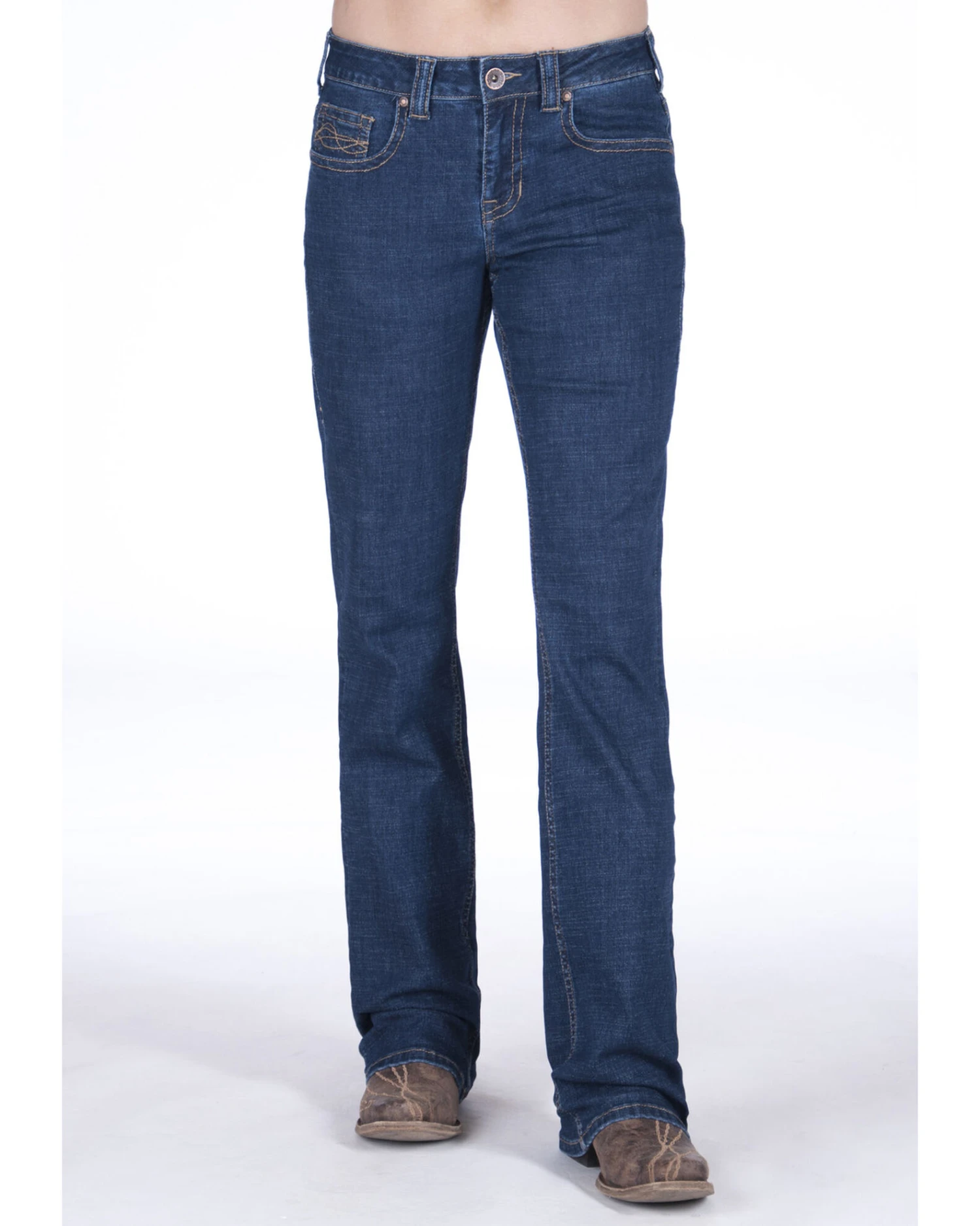 Cowgirl Tuff Women's Delux Medium Wash Bootcut Jeans 2 Cowgirl Tuff Women's Delux Medium Wash Bootcut Jeans - Image 2