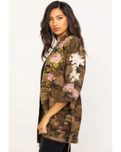 Johnny Was Women's Molly Camo Yuki Trapunto Linen Kimono -Modern Fashion Sales 2000285855 900 P3