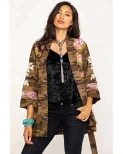 Johnny Was Women's Molly Camo Yuki Trapunto Linen Kimono -Modern Fashion Sales 2000285855 900 P5