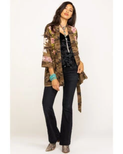 Johnny Was Women's Molly Camo Yuki Trapunto Linen Kimono -Modern Fashion Sales 2000285855 900 P6
