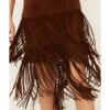Stetson Women's Brown Fringe Suede Skirt