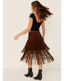 Stetson Women's Brown Fringe Suede Skirt -Modern Fashion Sales 2000286949 200 P4