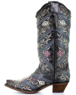Corral Women's Floral Embroidery & Rhinestones Western Boots - Snip Toe 7 Corral Women's Floral Embroidery & Rhinestones Western Boots - Snip Toe -Modern Fashion Sales 2000288724 001 P3