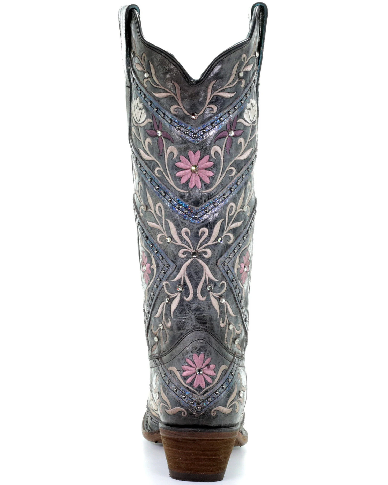 Corral Women's Floral Embroidery & Rhinestones Western Boots - Snip Toe 4 Corral Women's Floral Embroidery & Rhinestones Western Boots - Snip Toe - Image 4