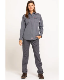 Ariat Women's FR Featherlight Long Sleeve Work Shirt 9 Ariat Women's FR Featherlight Long Sleeve Work Shirt -Modern Fashion Sales 2000294407 020 P6