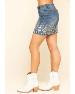 Stetson Women's Denim Southwestern Embroidered Mini Skirt 11 Stetson Women's Denim Southwestern Embroidered Mini Skirt -Modern Fashion Sales 2000295457 400 P3