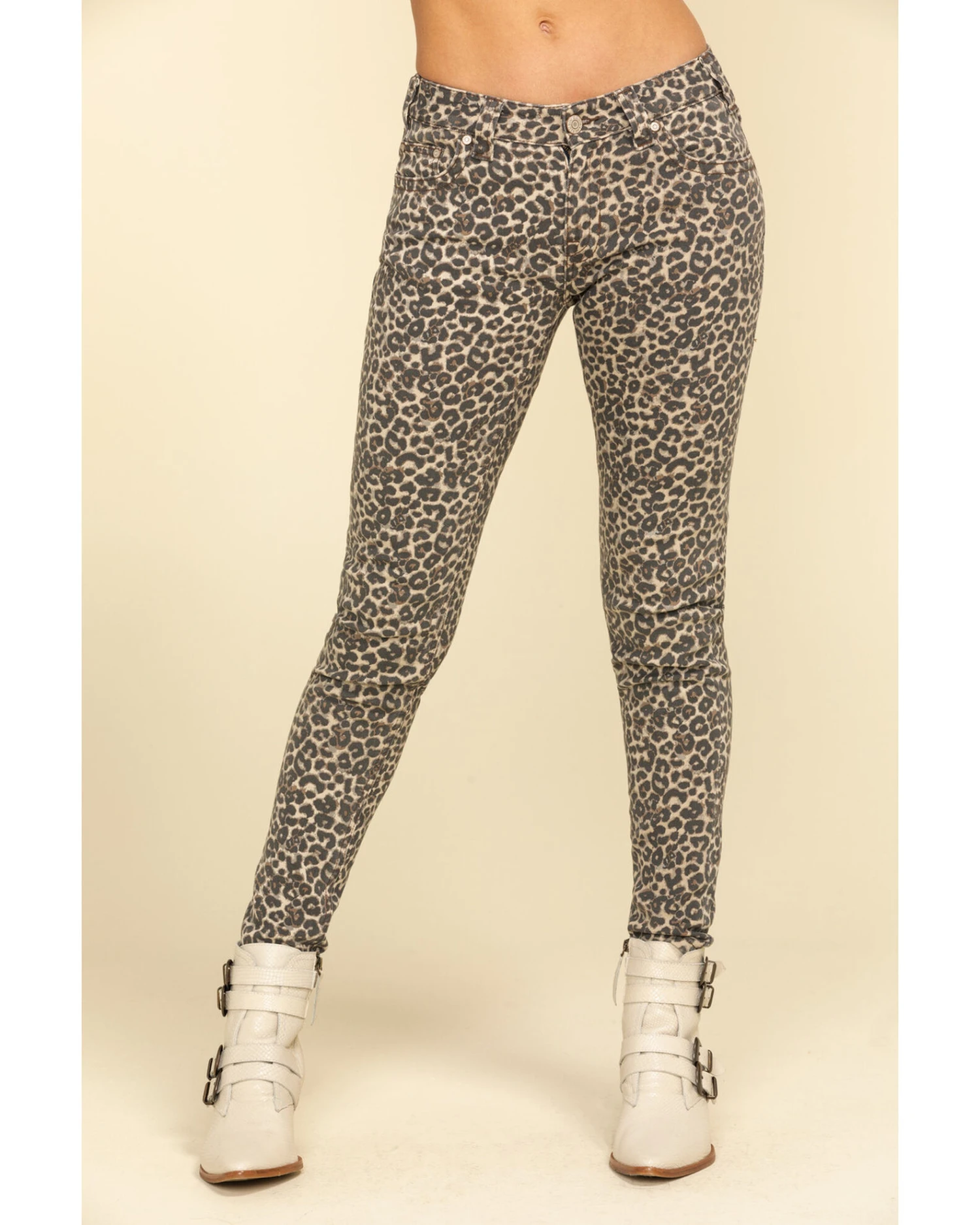 Rock & Roll Denim Women's Leopard Print Skinny Jeans 2 Rock & Roll Denim Women's Leopard Print Skinny Jeans - Image 2
