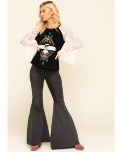 Free People Women's High Rise Dark Wash Just Float On Flare Jeans 8 Free People Women's High Rise Dark Wash Just Float On Flare Jeans -Modern Fashion Sales 2000309730 001 P1