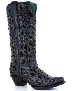 Corral Women's Inlay Embroidery Western Boots - Snip Toe -Modern Fashion Sales 2000315365 001 P1