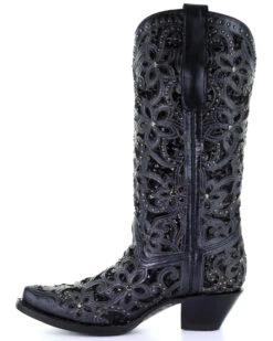 Corral Women's Inlay Embroidery Western Boots - Snip Toe